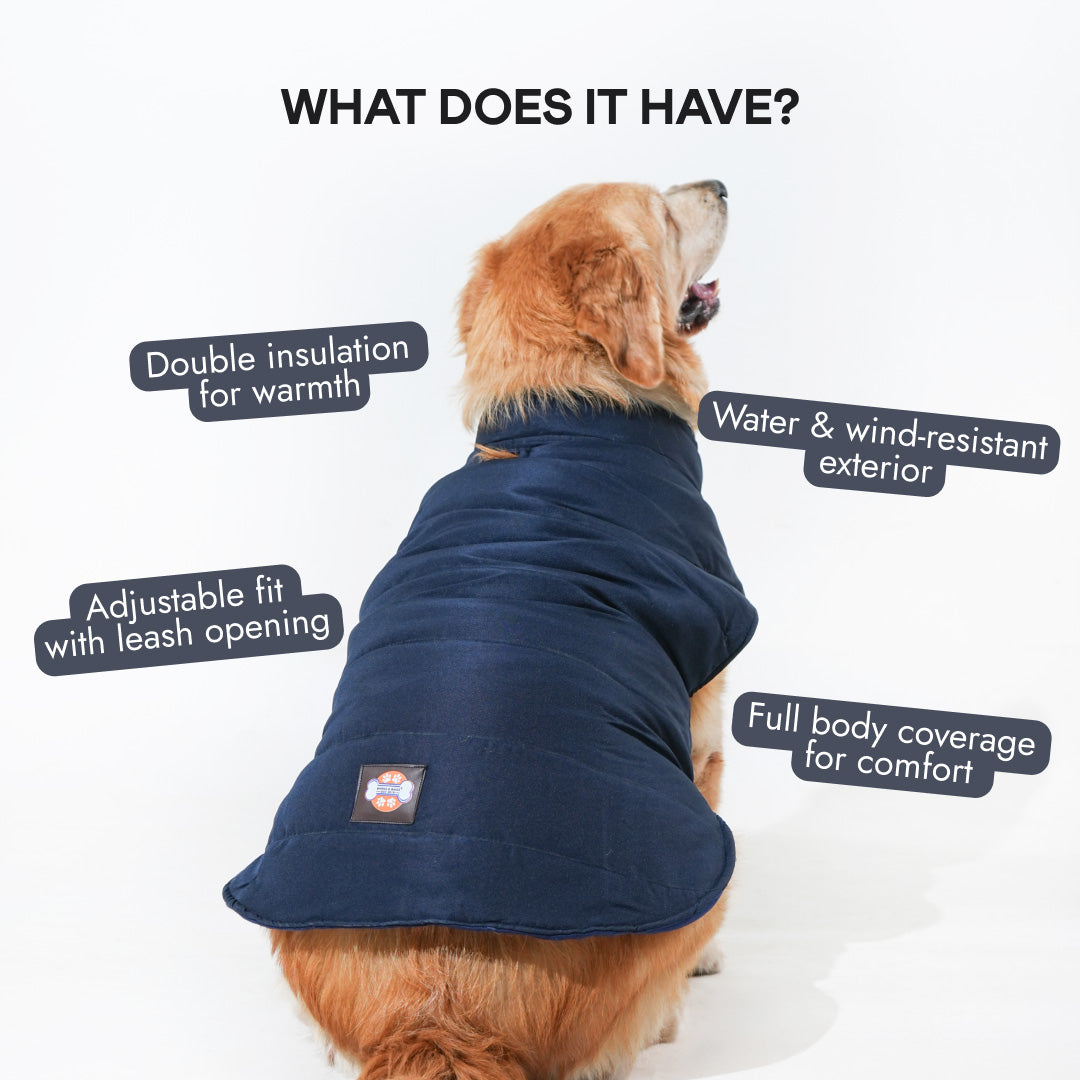 Pawfect Shield Puffer Jacket - Blue