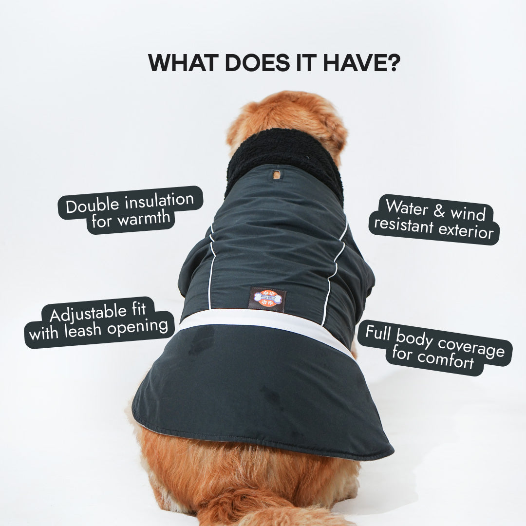 Pawfect Shield Puffer Jacket - Dark Grey