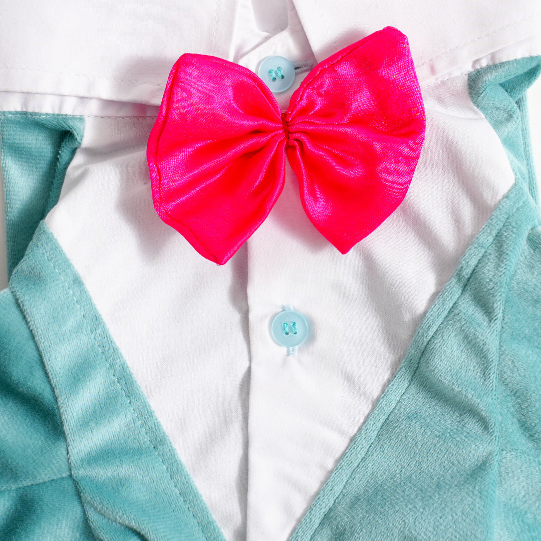 Tuxedo For Dogs With Pink Bow Tie