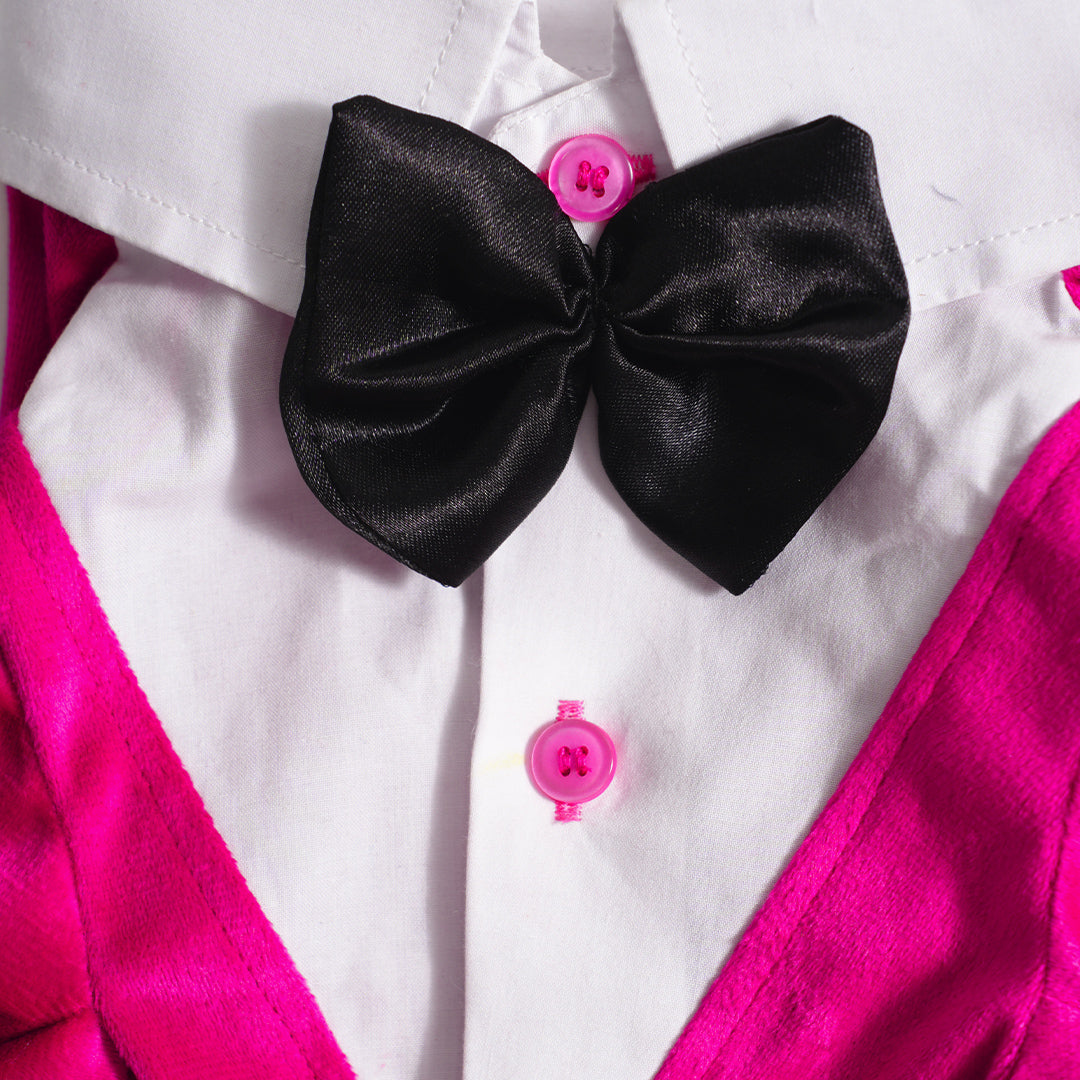 Tuxedo For Dogs With Black Bow Tie