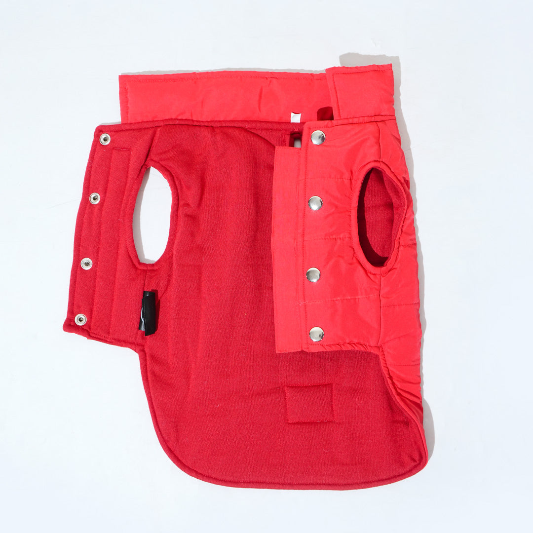 Pawfect Shield Puffer Jacket - Hot Red