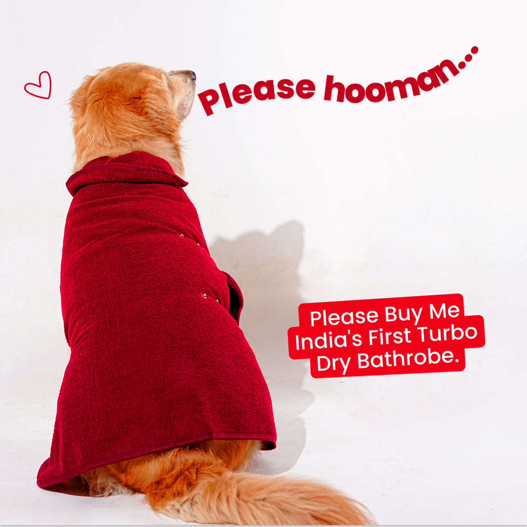 India’s 1st Lightweight Turbo Dry Bathrobe - Red