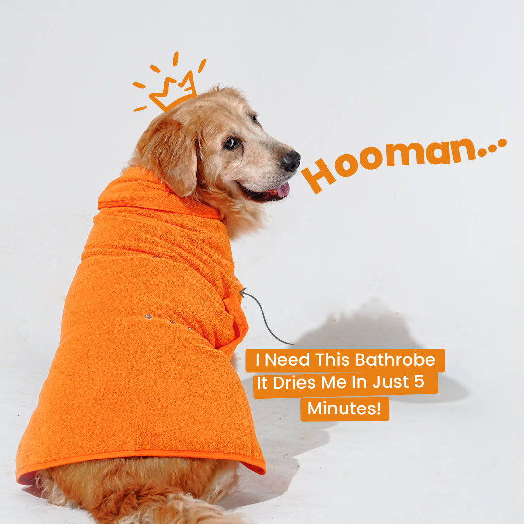 India’s 1st Lightweight Turbo Dry Bathrobe - Orange