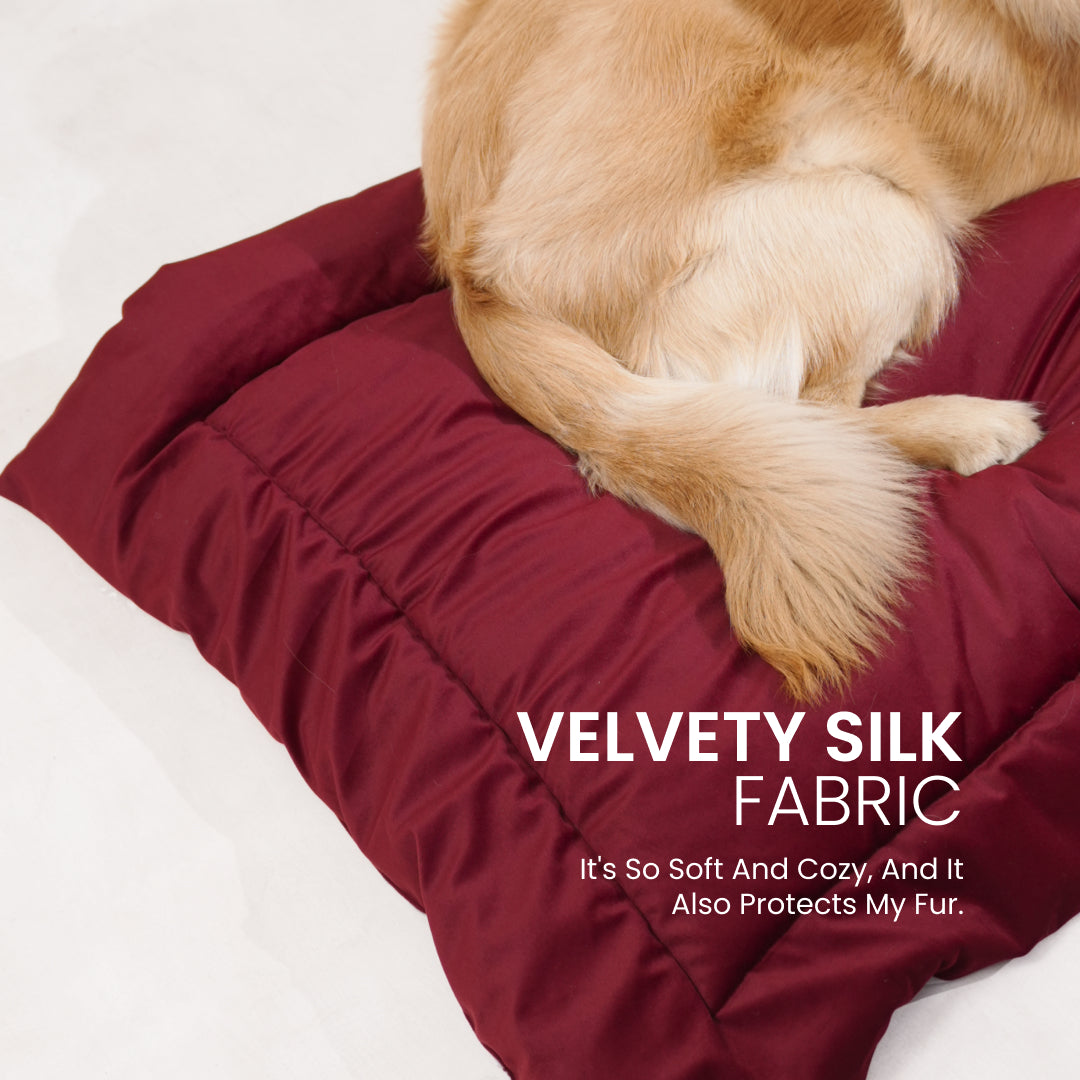 All Season Nap Bed - Burnt Maroon