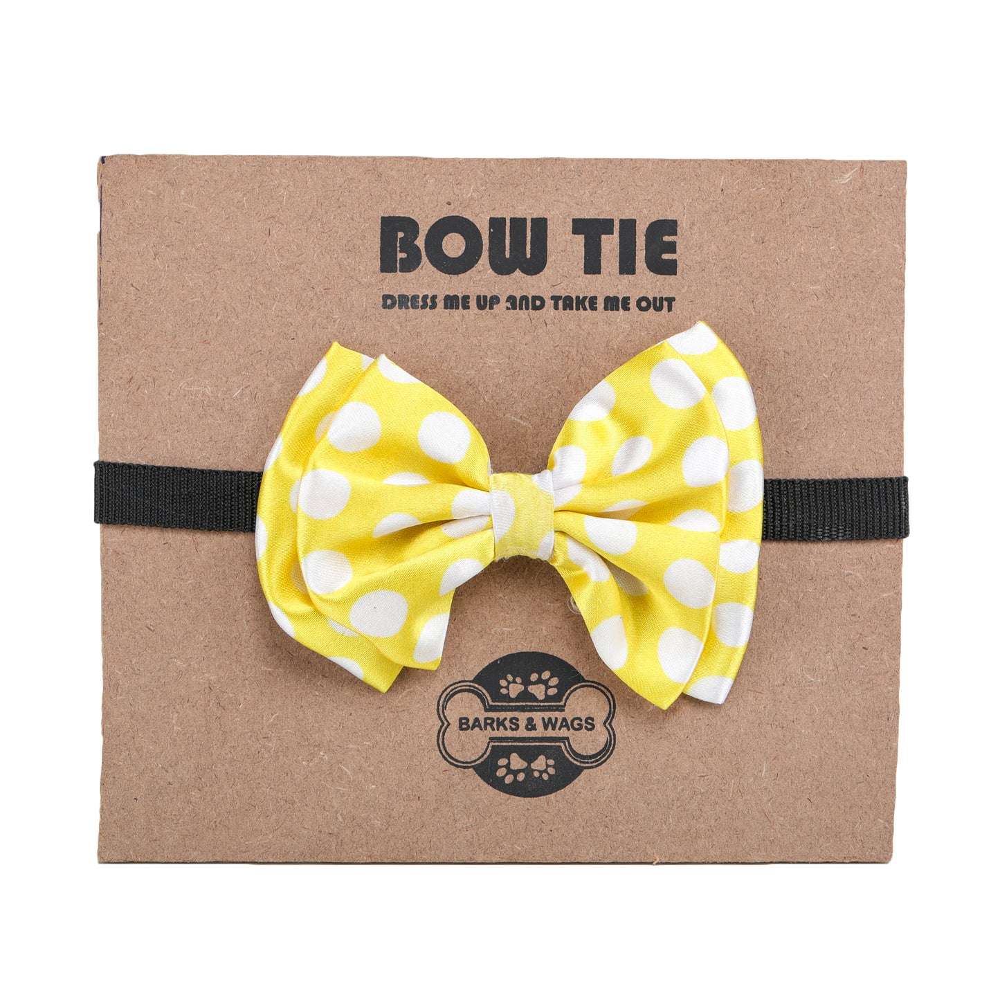 Yellow Polka Dot Twinning Bow & Bandana Set