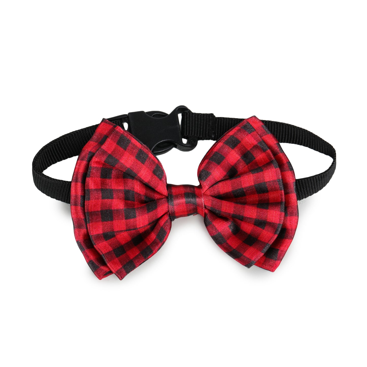 Red Plaid Bow Tie