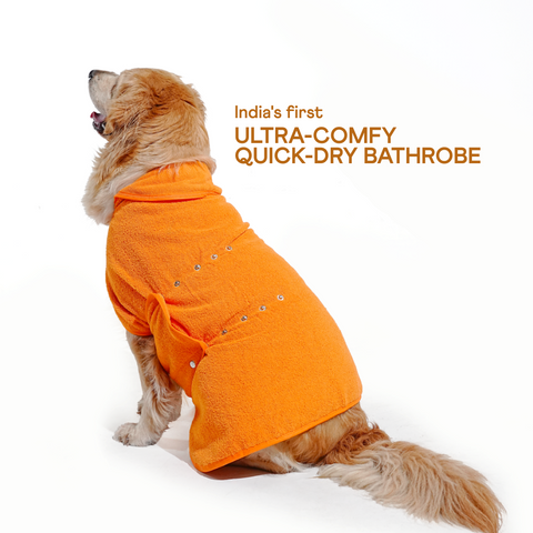 India's Only Quick Dry Bathrobe - Orange