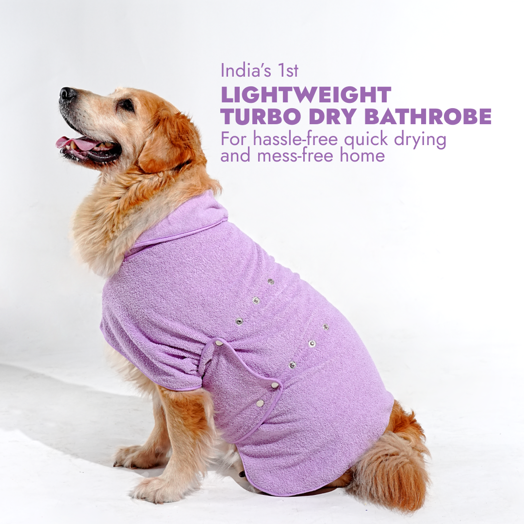 India’s 1st Lightweight Turbo Dry Bathrobe - Purple