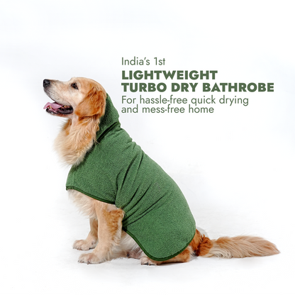 India’s 1st Lightweight Turbo Dry Bathrobe - Green