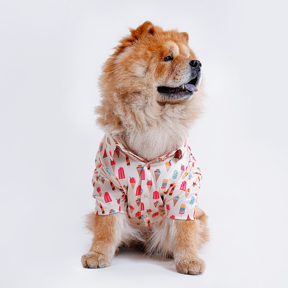 Printed Shirt for Dogs - Beige Ice Cream Dream