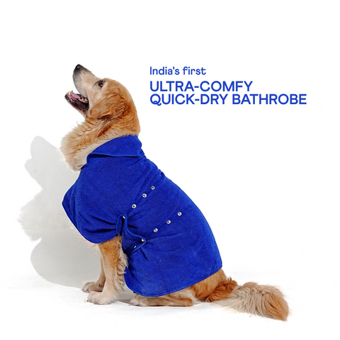 India's Only Quick Dry Bathrobe - Blue