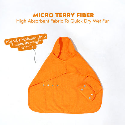 India’s 1st Lightweight Turbo Dry Bathrobe - Orange