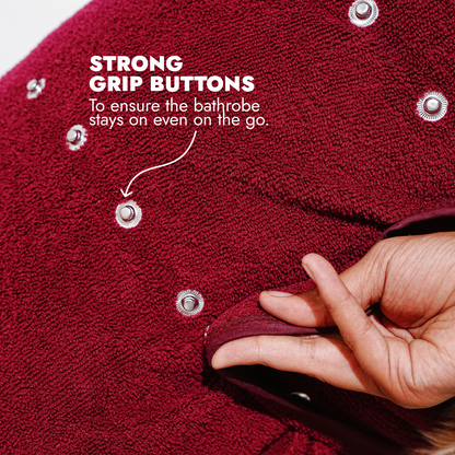 India’s 1st Lightweight Turbo Dry Bathrobe - Maroon