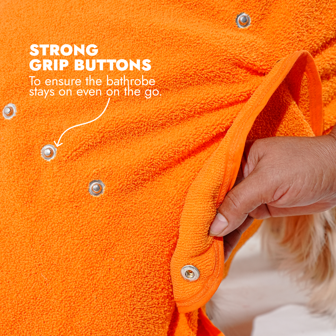 India’s 1st Lightweight Turbo Dry Bathrobe - Orange