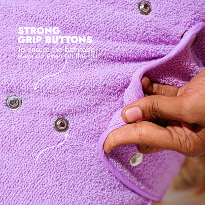 India’s 1st Lightweight Turbo Dry Bathrobe - Purple