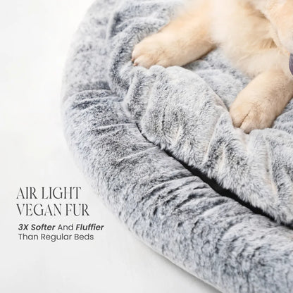 2-in-1  Temperature-Regulating Dog Bed - Greystone