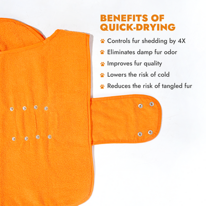 India’s 1st Lightweight Turbo Dry Bathrobe - Orange