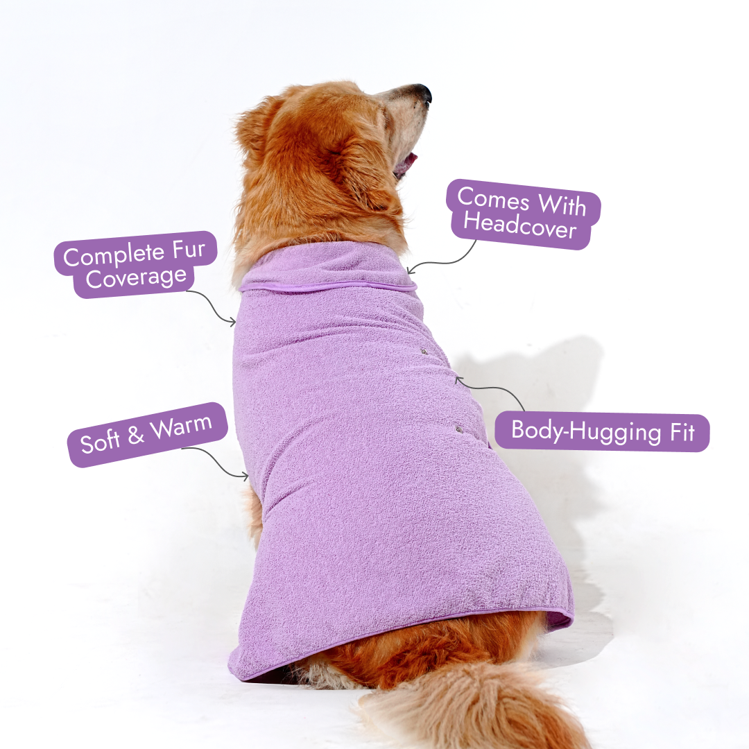 India’s 1st Lightweight Turbo Dry Bathrobe - Purple