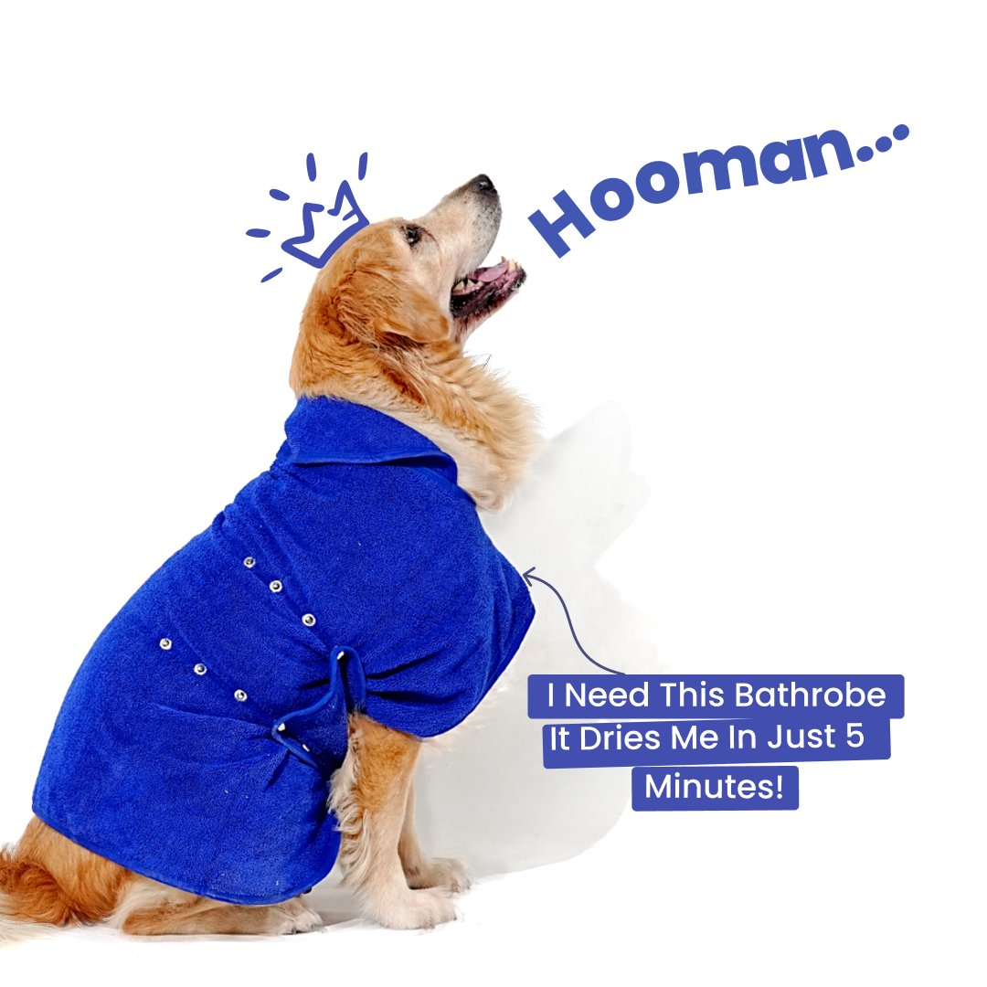 India’s 1st Lightweight Turbo Dry Bathrobe - Blue