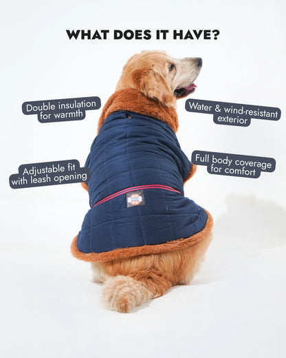 Pawfect Shield Puffer Jacket - Dark Blue