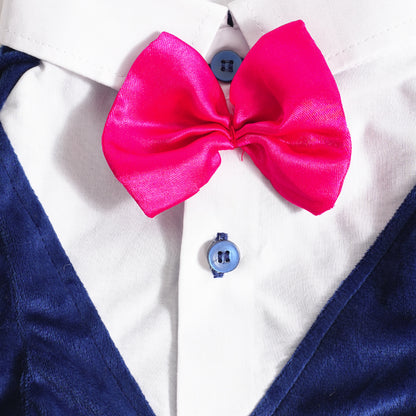 Tuxedo For Dogs With Pink Bow Tie