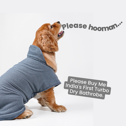 India’s 1st Lightweight Turbo Dry Bathrobe - Grey