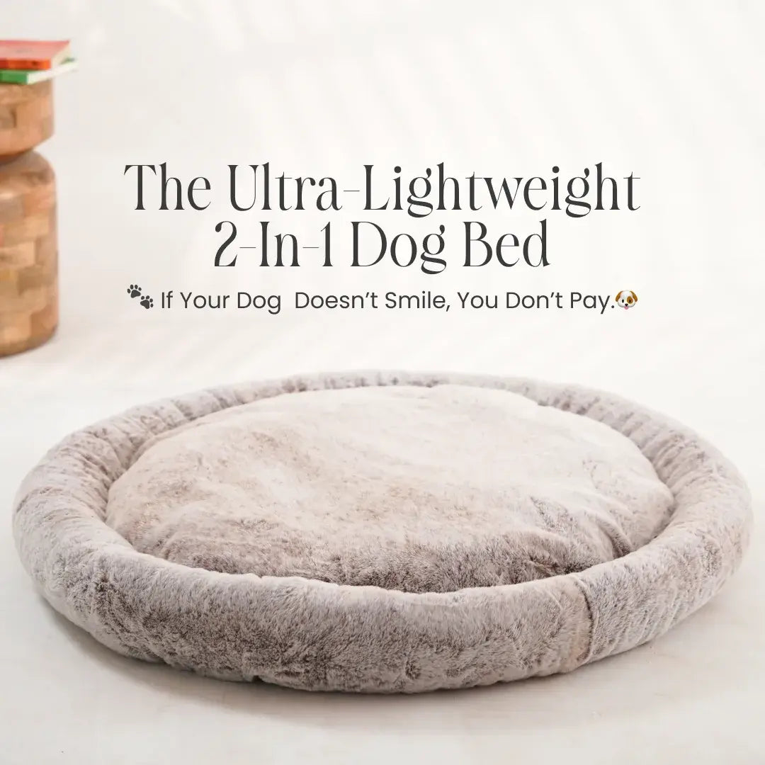 2-in-1 Temperature-Regulating Dog Bed - Desert Dune