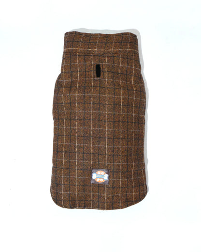 Pawfect Shield Puffer Jacket - Checkered Brown