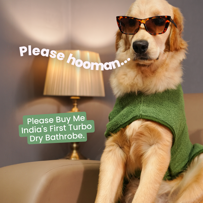 India’s 1st Lightweight Turbo Dry Bathrobe - Green