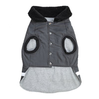 Dog Jacket Grey Microfiber Insulated Coat