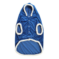 Navy Blue Dog Hoodie With Fur
