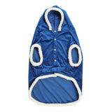 Navy Blue Dog Hoodie With Fur