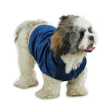 Navy Blue Dog Hoodie With Fur