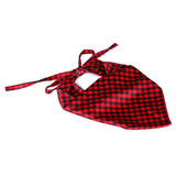Red Tartan Twinning Bow & Bandana Set