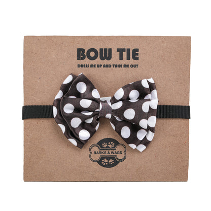 Brown Polka Dot Bow Tie