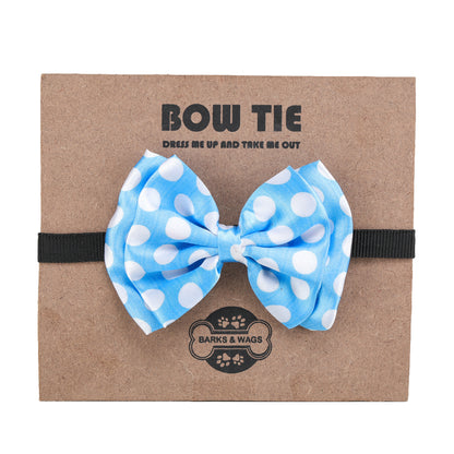 Blue Polka Dot Bow Tie