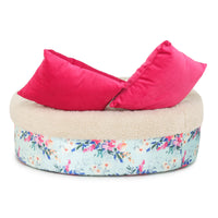 Dog Bed Floral Basket