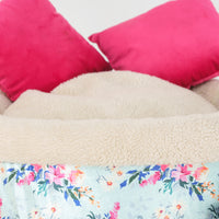 Dog Bed Floral Basket