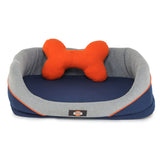 Dog Bed (Orange & Blue Cuddler)