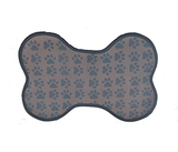 brown coloured dog food mat with paw print