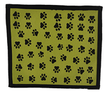 green coloured dog mat with paw print