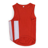 red-coloured sleeveless t-shirt for dogs from Barks & Wags