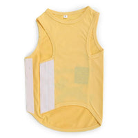 yellow-coloured sleeveless t-shirt for dogs by Barks & Wags