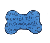Dog Food Mat - Bone Shaped Mat With Paw & Bone Print